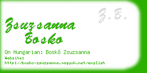 zsuzsanna bosko business card